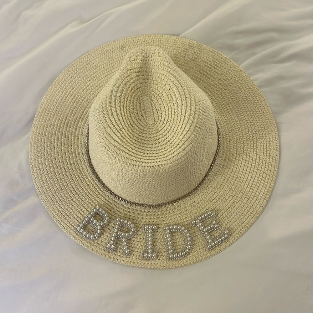 Bride straw hat